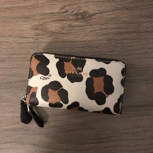 Coach Card/Coin Double Zip Case